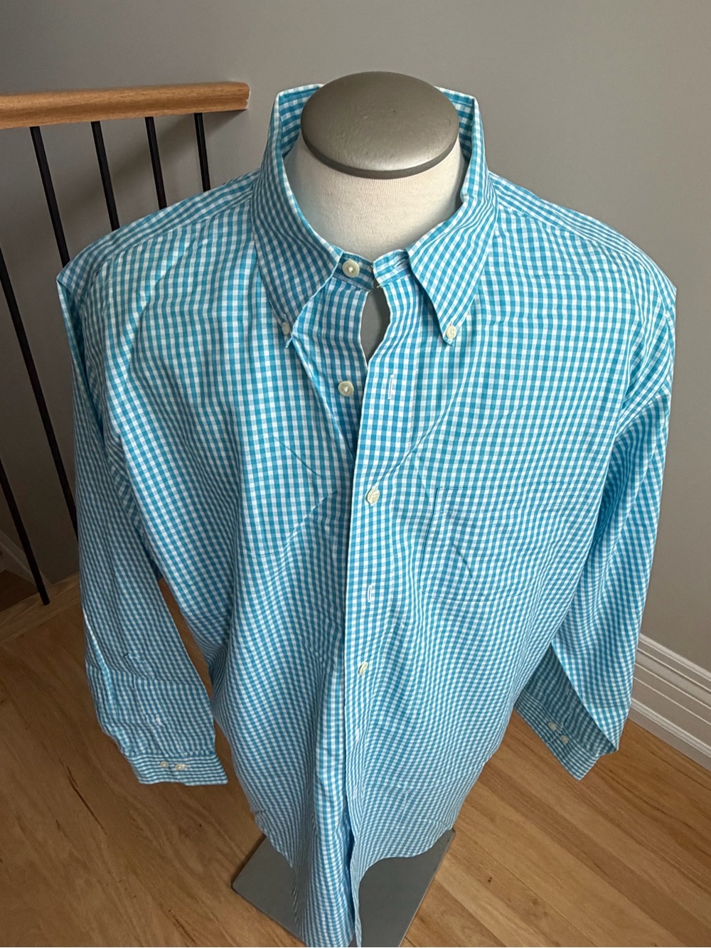 Brooks Brothers Light Blue Gingham Button-Down Shirt